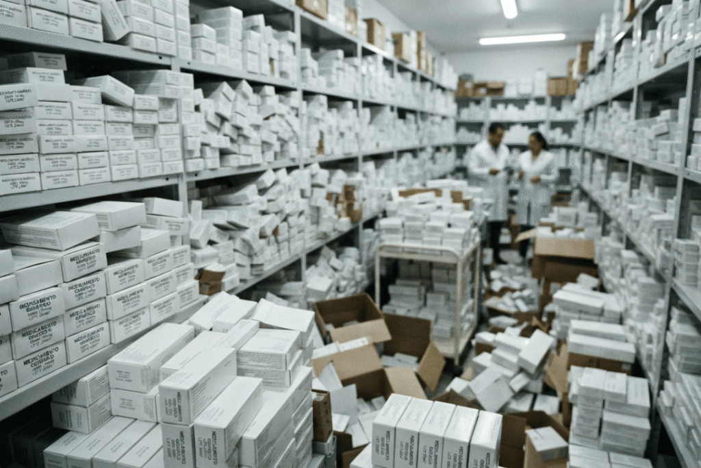 Falta de ventaja competitiva farmacéutica y saturación de moléculas en anaqueles de Venezuela.